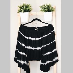 Off the shoulder tye-dye crop top